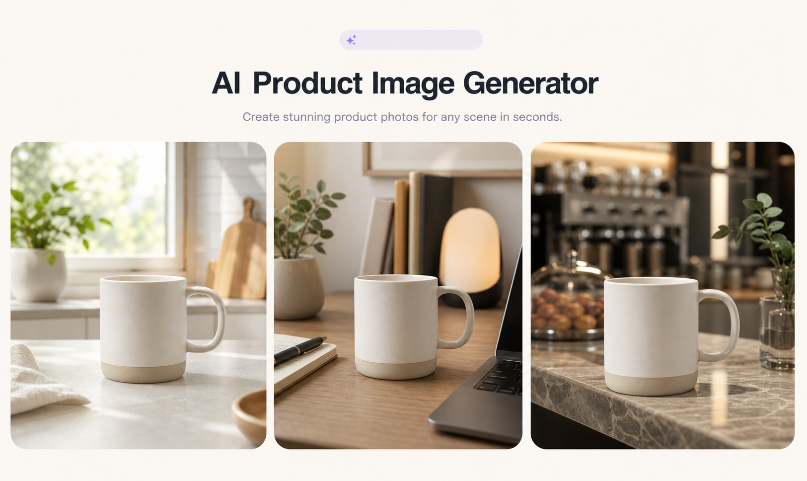 Same product shown in different commercial scenes for ecommerce photography