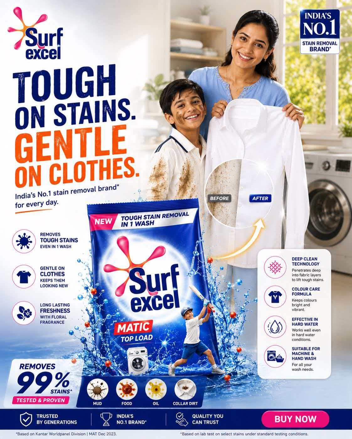 Premium Detergent FMCG Advertising Poster