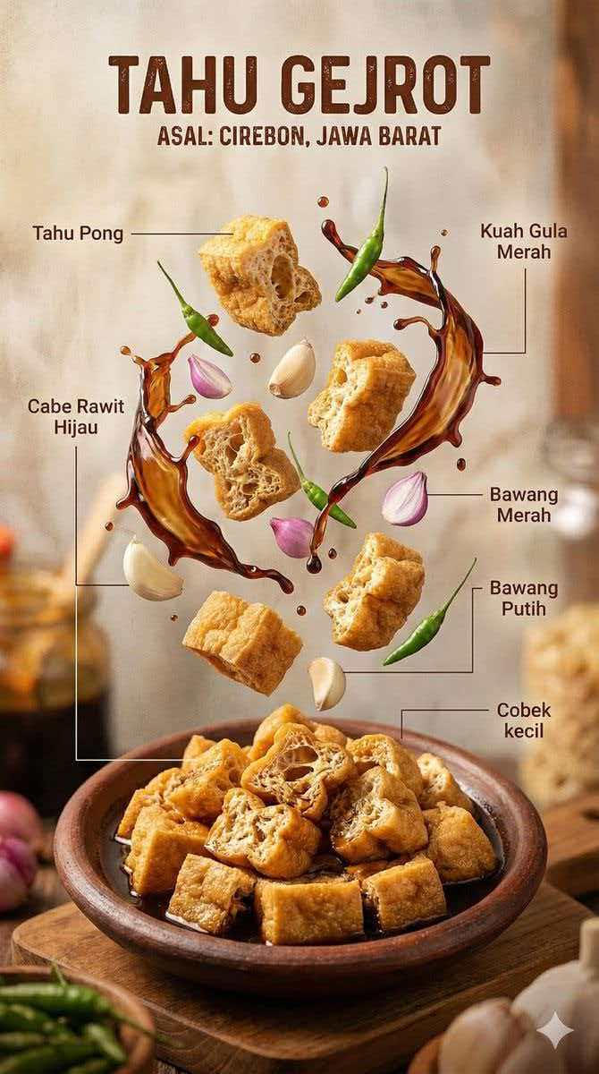 Indonesian Cuisine Floating Infographic