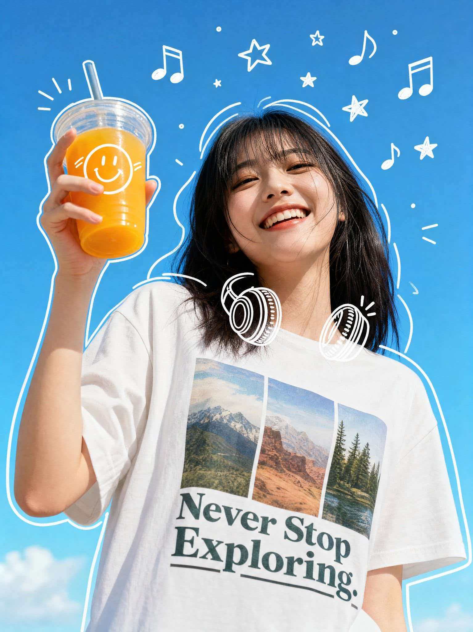 Pop-Art Juice Sky Portrait