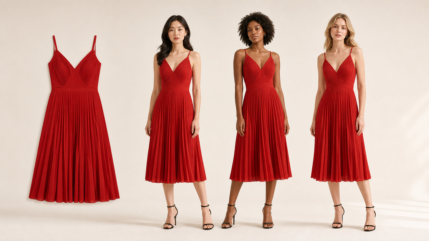 AI virtual model and outfit reference example