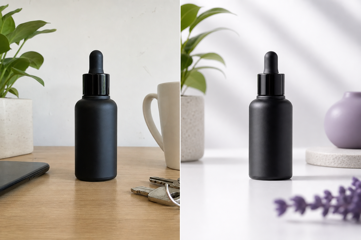 AI photo editing before and after example